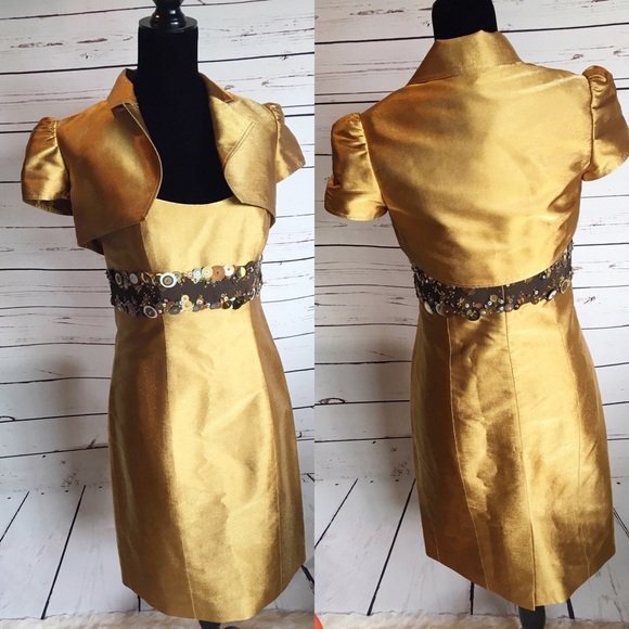 Carolina Herrera Dresses & Skirts - Carolina Herrera strapless dress bolero silk 8